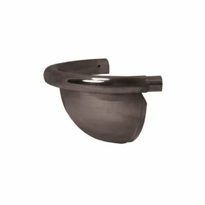 Заглушка желоба Aquasystem 90/125 RAL 8017 полукруглая