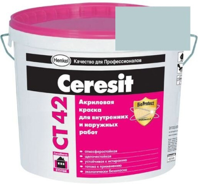 Краска акриловая фасадная Ceresit CT 42 15 л Alaska 5