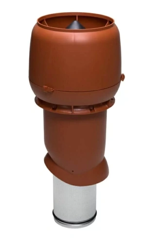 Выход вентиляционный изолированный с колпаком Vilpe D=160/ИЗ/500 RAL 8004 кирпичный