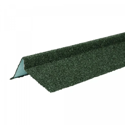 Планка торцевая левая ТЕХНОНИКОЛЬ с гранулятом, зеленый