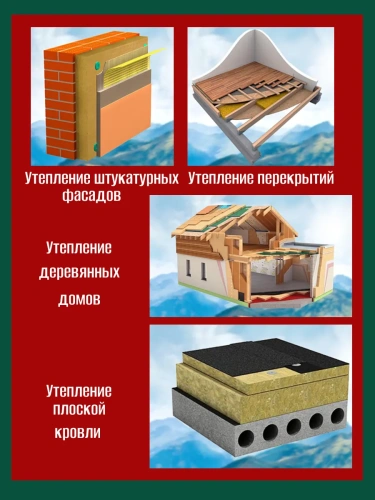 Минераловатный утеплитель Isoroc супер теплый 4100х1220х50мм (10м2)