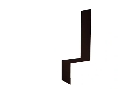 Планка примыкания боковая для фальцевой кровли Grand Line 2000 мм 0,5 Satin с пленкой RAL 8017