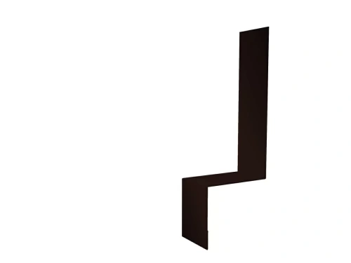 Планка примыкания боковая для фальцевой кровли Grand Line 2000 мм 0,5 Satin с пленкой RAL 8017