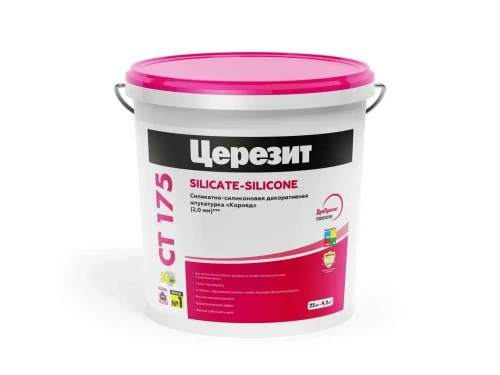 Штукатурка декоративная Церезит CT 175 короед 2 мм 25 кг